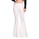 thumbnail image 1 of Minnieouse Pantalones acampanados versátiles de algodón para mujer con pantalones acampanados de cintura alta con ajuste elástico Prendas para la parte inferior del cuerpo blanco l, 1 of 6