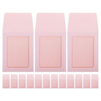 WASHWEPE 15Pcs Pink Rectangular Card Sleeves for Collectors and Traders