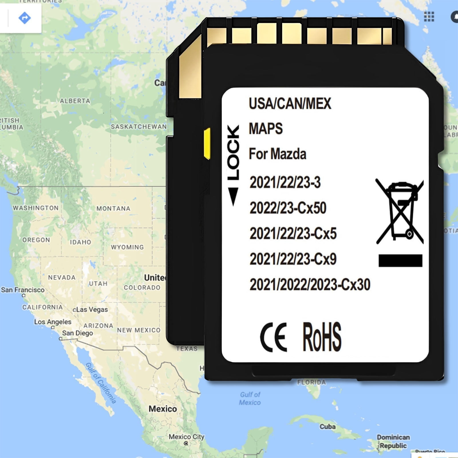 Latest Navigation SD Card,Compatible with:Cx5(2021-2023), Cx9(2021-2023), Cx50(2022-2023),Cx30(2021-2023), 3(2021-2023)