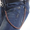 thumbnail image 2 of Black Rope Leather Waist Chain Wallet Chain for Men Punk Key Chain Biker Fashion Casual Accessory Gift, 2 of 7