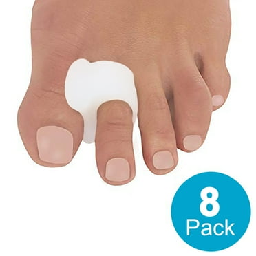 All AUQ Toe Separators for Bunions, Toe Spacers, Hammer Toe Straightener, Correct Toes and Bunion Relief, 8 Pc