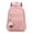 Pink, variant on Fashion Minimalist Solid PU Leather Backpack with Star Pendant, Multi-Pocket Student School Bag for Commute & Travel, Ideal Back to School Birthday Gift