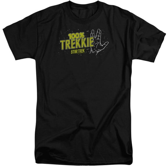Star Trek Trekkie Adult Tall T-Shirt Black