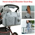 thumbnail image 4 of Breast Pump Carrying Bag  Diaper Tote Bag Detachable Shoulder Strap Side 2 Baby Bibs Blue, 4 of 7