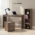 thumbnail image 1 of Set Escritorio, Librero y Archivero de Madera Kingshouse Moderno Multifuncional Muebles Organizador beige, 1 of 7
