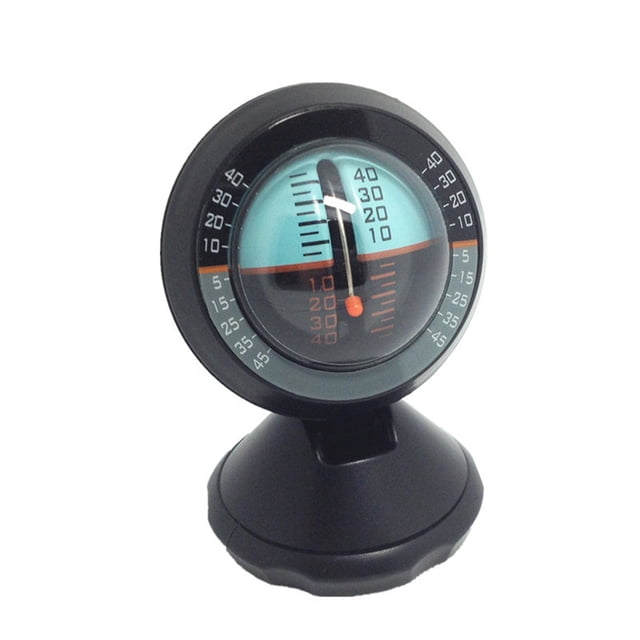 FUEENIRVA Car Inclinometer Level Indicator Black Adjustable High Sensitivity Tilt Gauge for Vehicle Dashboard