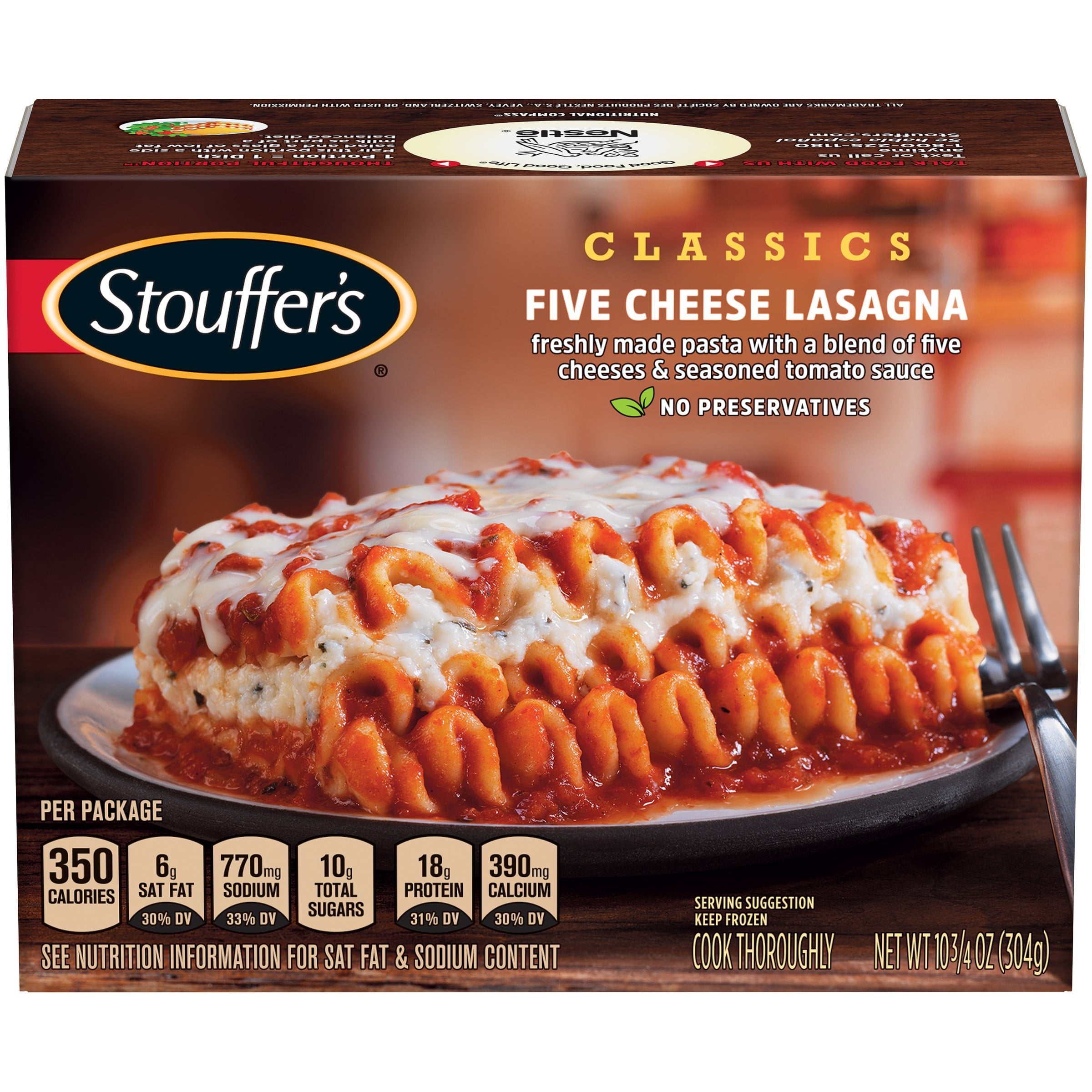 Stouffer's lasagna nutrition