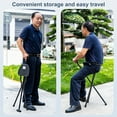 thumbnail image 6 of Crutch Stool with 300-pound Weight Capacity Sturdy Wicker Chair with Excellent Stability 300 Lbs Crutch Stool with Seat for Seniors for Camping, 6 of 9