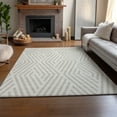 thumbnail image 6 of Addison Rugs Mayfield Washable Transitional Geometric Ivory Rectangle Rug, 9' x 12', 6 of 6