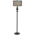 thumbnail image 2 of Pacific Coast Lighting Modern 65" Tall Standing Floor Lamp Pole Black Gray Glass Living Room Bedroom House Metal Drum Shade, 2 of 8