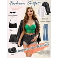 thumbnail image 6 of Avidlove Sexy Lace Bralette Bra for Women Lingerie V Neck Strap Bustier Tank Tops Lace Cami Crop Tops, 6 of 7