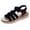 Black, variant on Womens Roman Platform Gladiator Sandals Beach Trendy Casual Suede Open Toe Buckles Chunky Wedge Fisherman Dress Heels Comfortable Walking Shoes Summer Blue Size 6