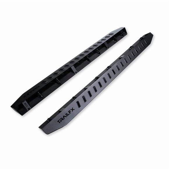TrailFX Running Board ORB008 TFX Overland Running Board; Tube; Bolt On; Powder Coated; Matte Black; Steel; With Two Step Area Per Bar