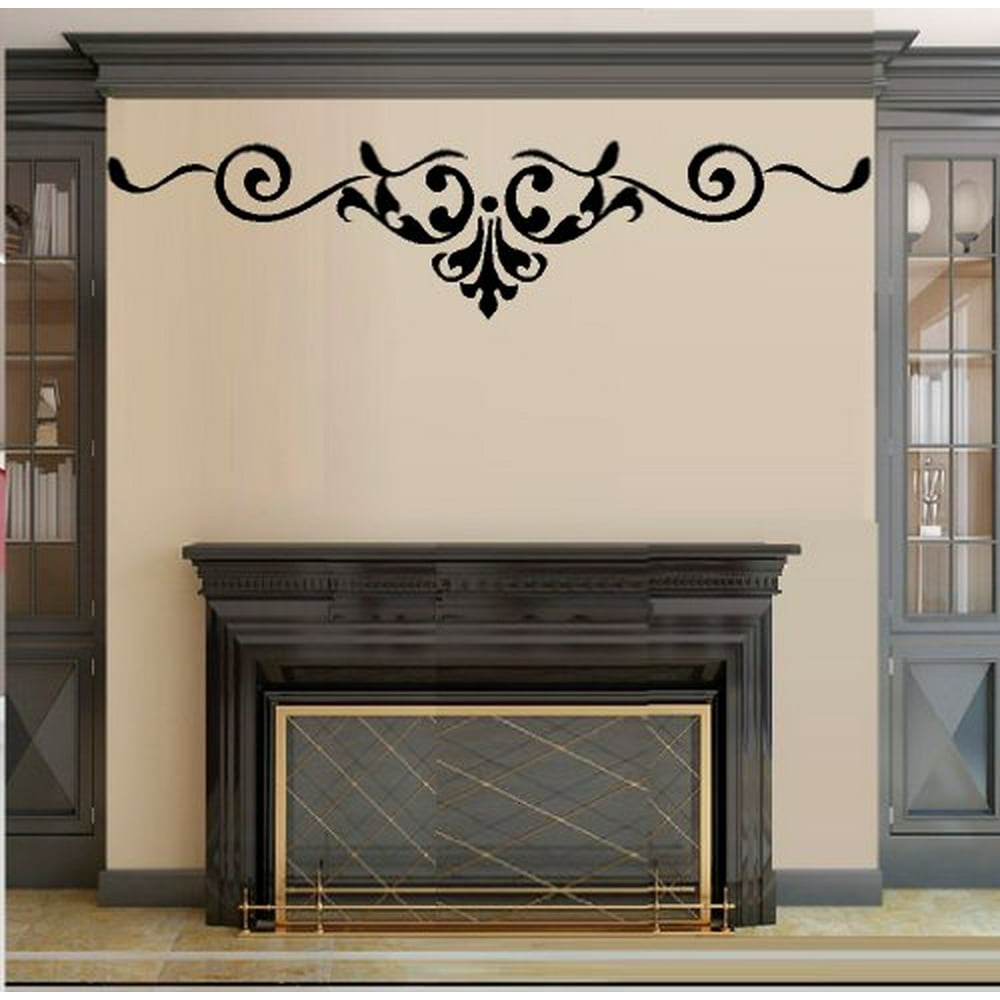 Decal SCROLL EMBELLISHMENT 23 WALL DECAL, HOME DECOR 9" x 38" Lrg