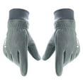 thumbnail image 2 of SPRING PARK 1 Pair Winter Knit Gloves Touchscreen Fleece Warm Thermal Soft Lining Texting Anti-Slip Choice for Women, 2 of 8