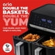 thumbnail image 3 of Aria 10Qt Dual Basket Air Fryer, Double 5Qt Basket Efficiency, Smart Sync Cooking, 8 Versatile Presets, Intuitive Touch Controls, and Dishwasher-Safe Baskets, 3 of 5