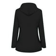 thumbnail image 3 of UTTOASFAY Woman Plus Size Jacket Clearance Women Solid Rain Jacket Outdoor Plus Size Hooded Raincoat Windproof Rollbacks Black, 3 of 3
