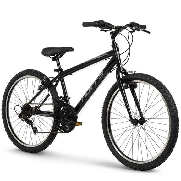 Huffy 24205 Huffy Granite Mountain Bike - 24-Inch - 15-Speed - Steel Hardtail Frame - Twist Shifters Ages 12 to 19 - Knobby Tires Men's Onyx Black