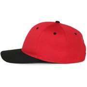 Outdoor Cap Kids Baseball Hat – Low Profile Structured Performance Cap, Adjustable Hook-and-Loop, Youth One Size, Red/Black