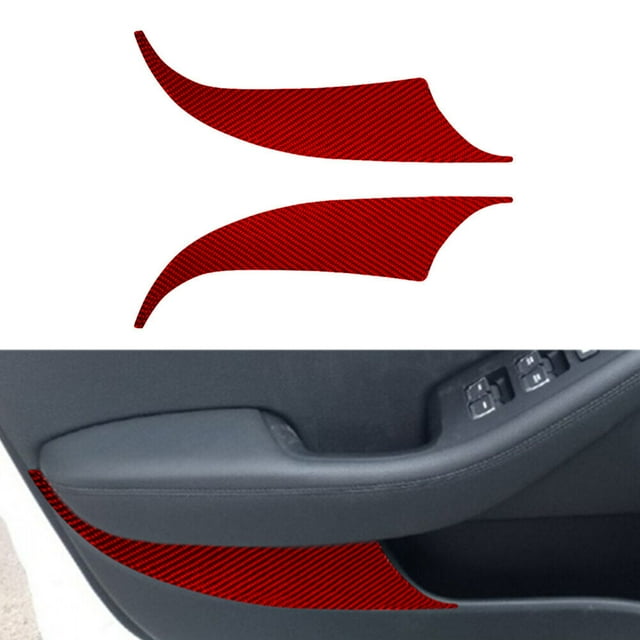 2 Pcs Panneau de Porte avant en Fibre de Carbone Rouge pour Kia Cadenza 2014-2016