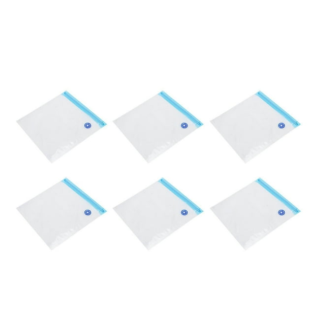 6 Pcs Sacs à Fermeture Éclair sous Vide Scellant Alimentaire Sacs de Rangement Réutilisables avec Fermetures Éclair à Double Couche Conçus (29x22cm)