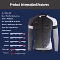 thumbnail image 5 of Venta al por mayor de KEMALOCE, camiseta de ciclismo 100 % poliéster para hombre, camiseta de secado rápido para bicicleta, ropa de ciclismo de carretera de manga larga para primavera, camiseta de bic, 5 of 5