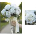 thumbnail image 5 of 12 Inch Artificial Wedding Bouquet With Pearl Crystal For Bride, 5 of 5