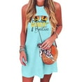 thumbnail image 1 of WILLBEST Vestidos Casuales para Mujer con Curvas Vestido Corto Playero sin Mangas con Estampado Floral para Mujer Vacaciones de Verano Grande, 1 of 3