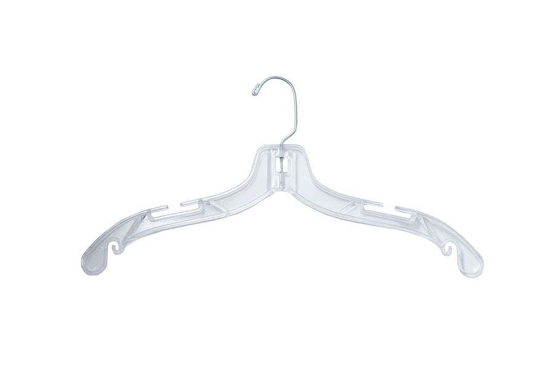 NAHANCO Jumbo weight plastic Bridal Hangers,17", Clear - 100/CTN