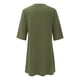 thumbnail image 5 of Mini vestido estampado con cuello en V y manga media para mujer - Algodón/lino, estilo informal/vacacional, primavera/otoño, lavado a mano/a máquina con programa delicado, tallas asiáticas reales, 5 of 8