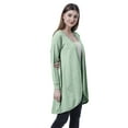 thumbnail image 3 of Moomaya Womens Full Sleeve Hi-Lo Shrug Rounded Hem Long Cotton Summer Cardigan, 3 of 7