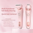 thumbnail image 2 of Proustore Razor, Razyo Smooth Shave Razor, 2 in 1 Electric Shaver Razors for Women, Womens Electric Razor Waterproof, Electric Razors for Women Pubic Hair-Pink+Blue, 2 of 8