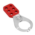 thumbnail image 4 of Cerrojo De Bloqueo De Acero De 38Mm/1,49 Pulgadas, Dispositivo De Bloqueo De Seis Agujeros, Cerrojo De Etiquetado Aislado Con Mango Recubierto De Plástico Para Fábrica De La Industria De Seguridad Methold EL014425-02, 4 of 6