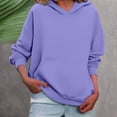 thumbnail image 2 of DondPO Sudaderas Para Mujer Oversized Sweatshirts Women's Sweatshirt Sweatshirts for Women Crewneck Sweatshirts Women Women Hoodies Cute Hoodies Purple 4XL, 2 of 7