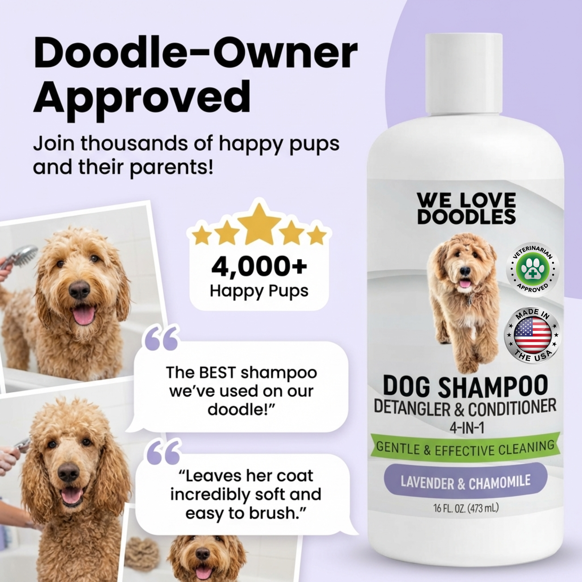 We Love Doodles 4-in-1 Organic Dog Shampoo photo 3
