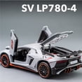 thumbnail image 2 of 1:32 Scale Aventador LP780 SCV12 Sports Car Model Toy Metal Diecast Vehicles Pull Back Toys Collection Boys Holiday Gifts, 2 of 9
