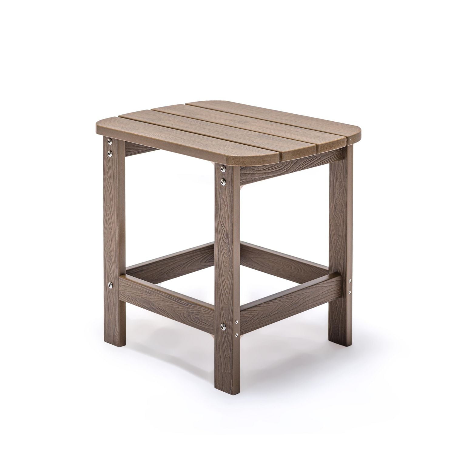 Tanfly Brown Side Table, Indoor & Outdoor Use, Weather-Resistant Polycarbonate