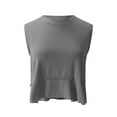 thumbnail image 4 of Tittly Spring Tops for Women Tank Top for Women Women Activewear Running Workouts Yoga Sport Tank Tops Shirt Sleeveless Top Vest for Women Grey M, 4 of 6