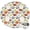 Football and Volleyball, variant on Football and Volleyball White Pattern Round Fitted Tablecloth with Elastic Edge, Waterproof Dining Table Cover for Indoor Outdoor Camping and Daily Use