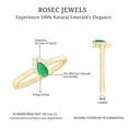 thumbnail image 4 of Rosec Jewels Emerald Promise Ring for Women - Real Emerald Diamond Ring - AAA Quality - Ready to Gift for Valentines Day, 18K Yellow Gold, US 10.50, 4 of 5