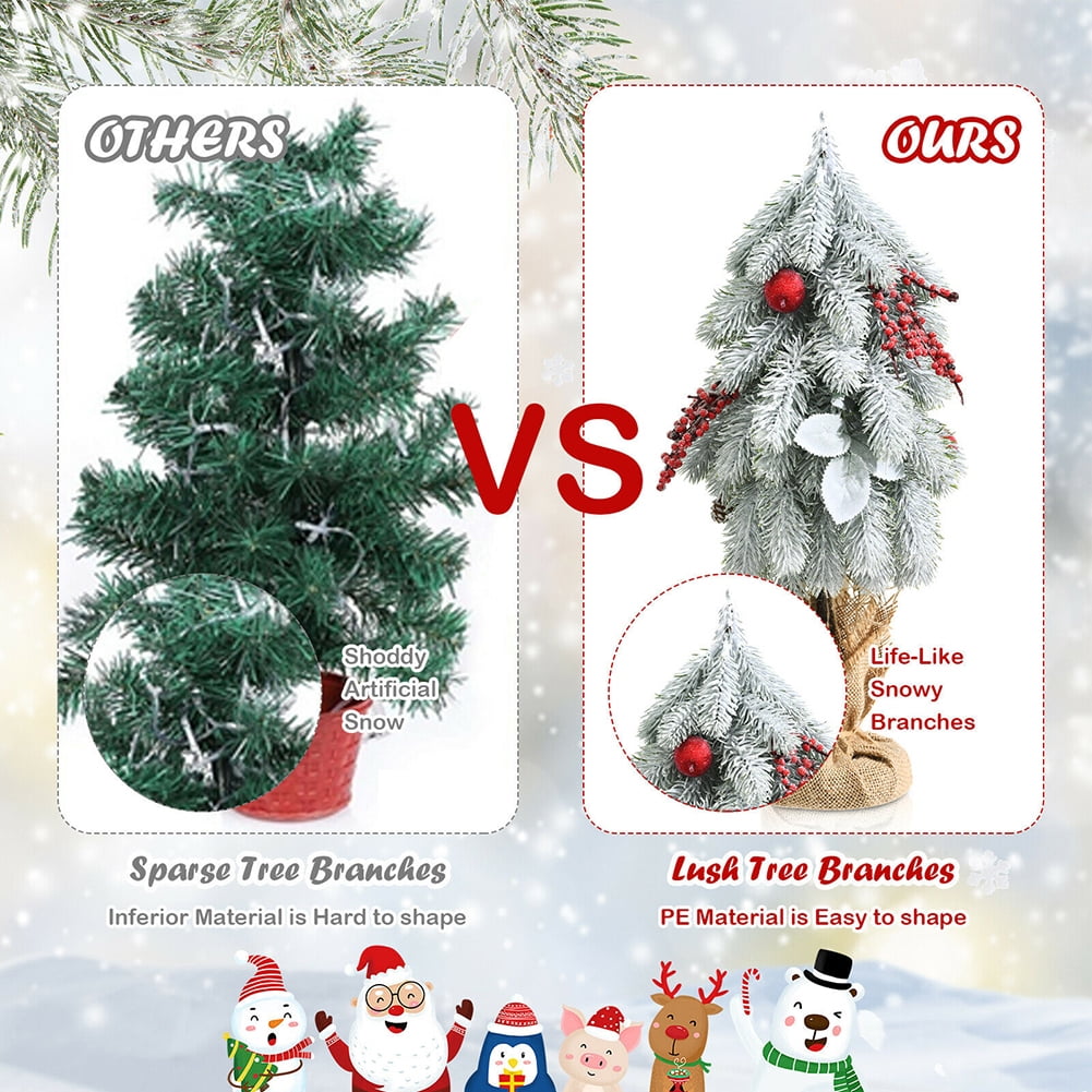 Kadyn 19" Tabletop Christmas Tree, Artificial Christmas Tree for Christmas Decorations, Home, Kitchen, Dining Table, Mini Christmas Pine Tree with W/pine Cones & Red Berrie, White Kadyn 19" Tabletop Christmas Tree, Artificial Christmas Tree for Christmas Decorations, Home, Kitchen, Dining Table, Mini Christmas Pine Tree with W/pine Cones & Red Berrie, White