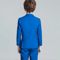 thumbnail image 2 of Boys Suits 5 Piece Set Slim Fit Kids Wedding Outfit Boys Dresswear Up Royal Blue 16 Years, 2 of 4