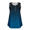 thumbnail image 3 of Soki Womens Plus Sized Tank Tops Summer Solid Pleat Flared Trendy Casual Blouse Button Tunic Sleeveless, 3 of 4