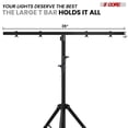 thumbnail image 3 of 5 Core DJ Light Stand Height Adjustable 39-100" Heavy Duty Tripod Stage Lights Stands w Light T Bar, 3 of 8