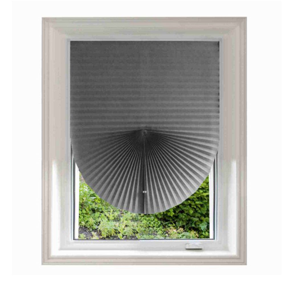 2Pack Pleated Window Shades, No Drilling Temporary Cordless Blinds Light Filtering Fabric