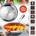 thumbnail image 6 of Gotham Steel Stainless Steel Pots and Pans Set with Lids 10 Piece Kitchen Cookware Set with Nonstick Ceramic Interior, Bakeware Set + Induction Cookware Set Non-Toxic Pot Set, Oven & Dishwasher Safe, 6 of 9