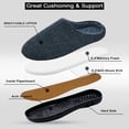 thumbnail image 5 of DL Warm Slippers for Men Indoor Memory Foam, Winter Cozy Men's House Bedroom Slippers Slip-On, 5 of 7