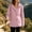 Pink, variant on Women's Adjustable Drawstring Hood Jacket, Snap Button Full Zip Mid Length Windproof Hiking Coat with Multi Zipper Flap Pockets for 2026 Spring Fall Outdoor Travel Daily Layering