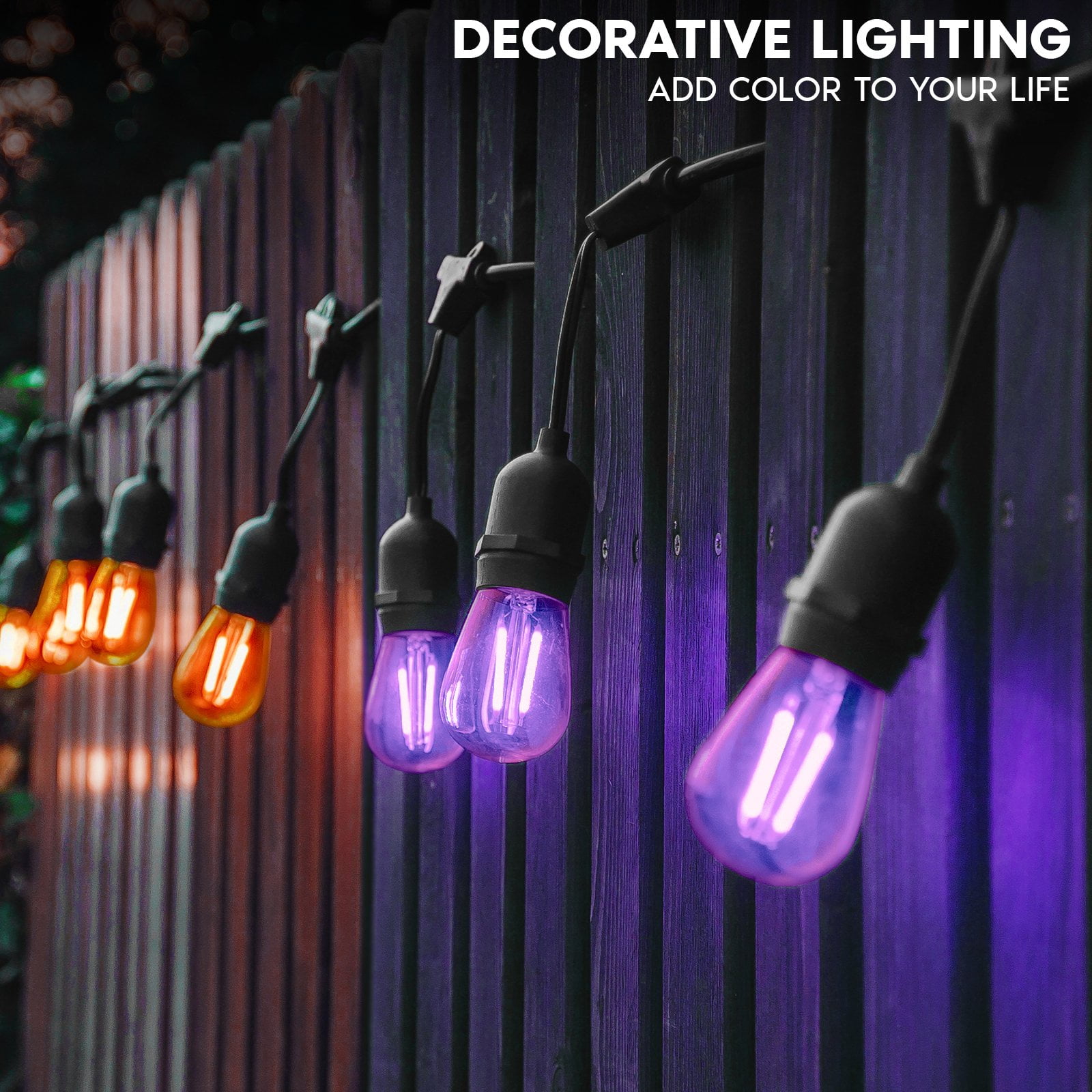Luxrite S14 Halloween LED Purple and Orange Light Bulbs, 0.5 Luxrite S14 Halloween LED Purple and Orange Light Bulbs, 0.5
