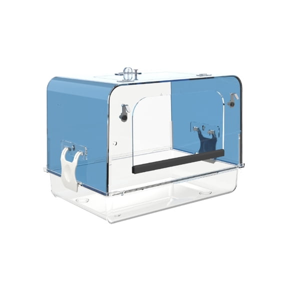 AOOOWER Parrot Shower Box Pet Bird Bath Tub Parrot Feeding Box for Cage Large Capacity